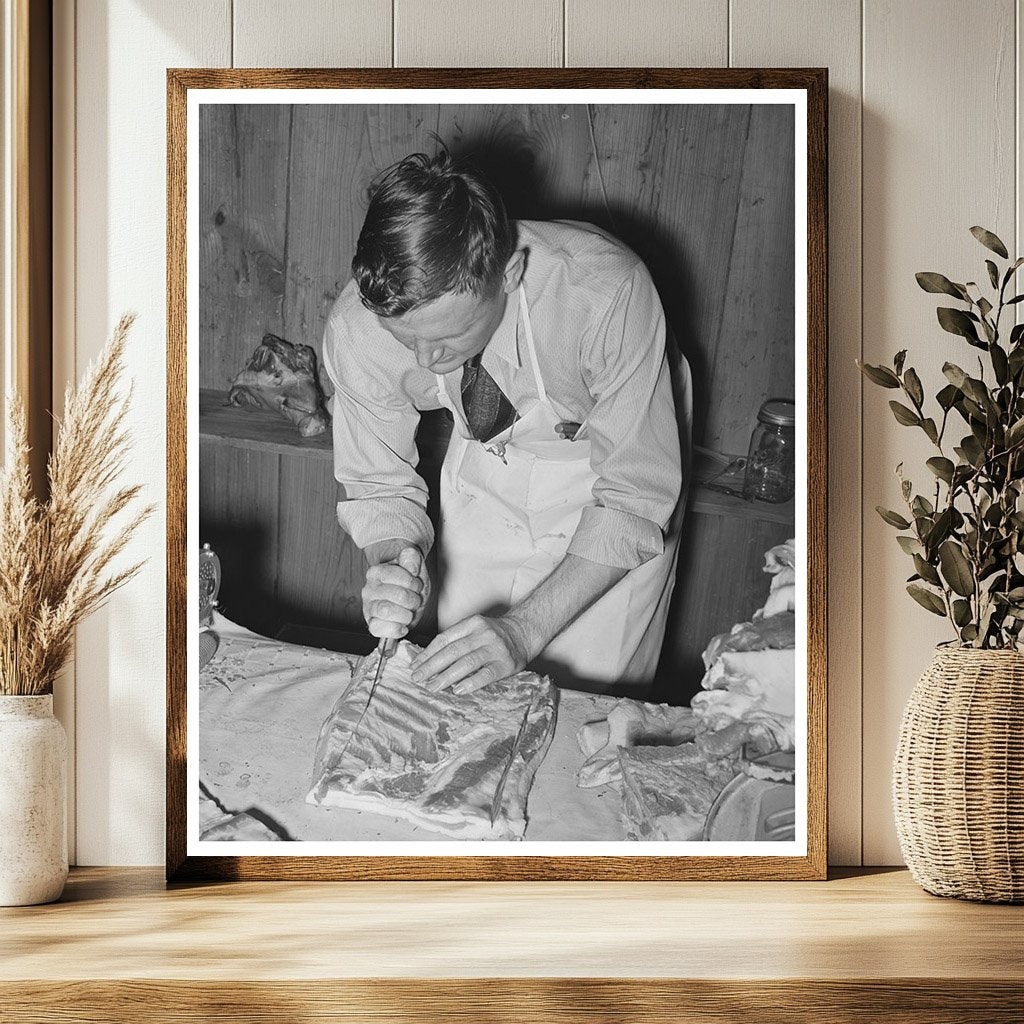 Meat Cutting Demonstration in San Angelo Texas 1940