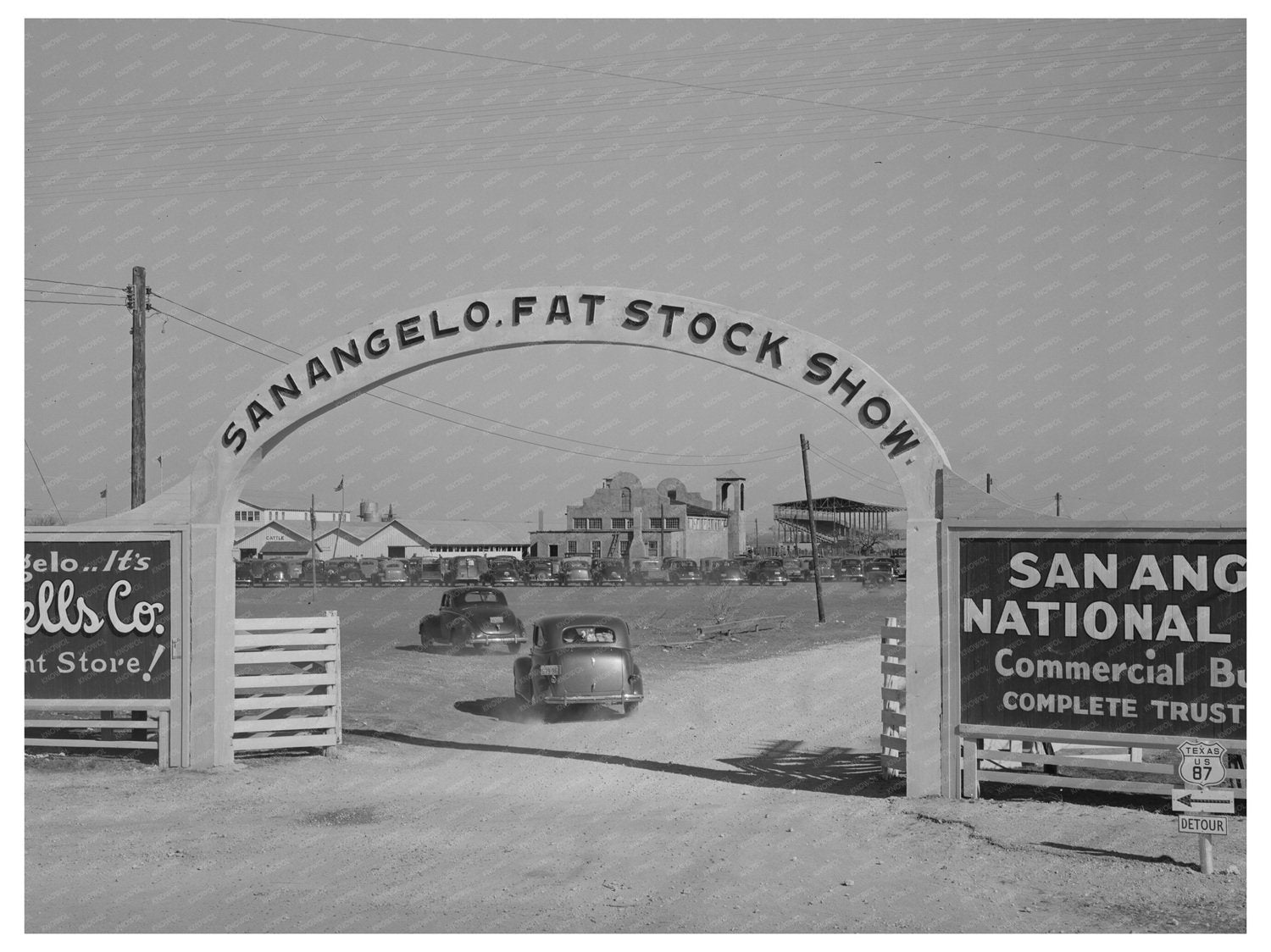 San Angelo Fat Stock Show Entrance Gate March 1940