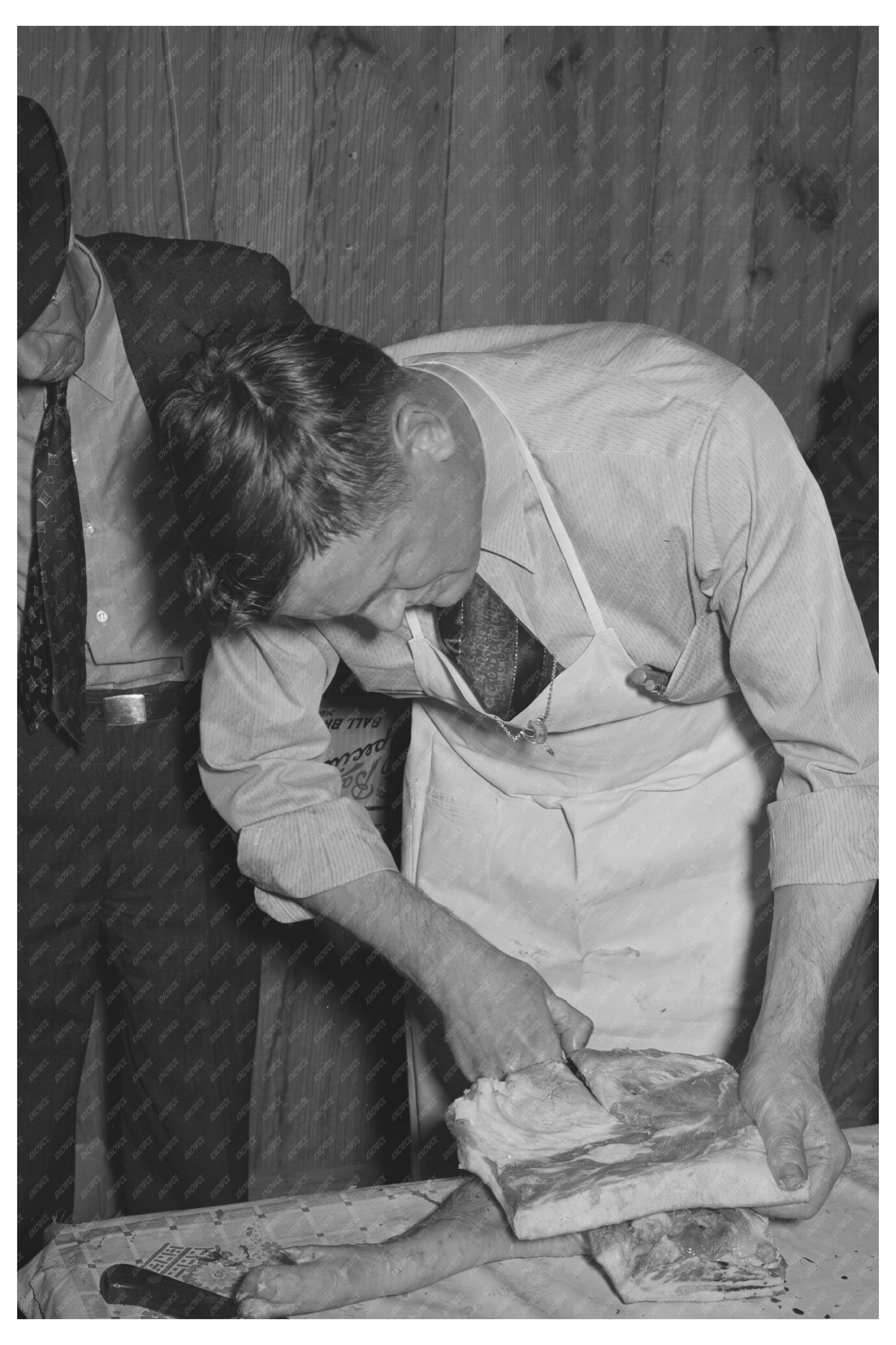 Meat Cutting Techniques Demonstration March 1940 San Angelo