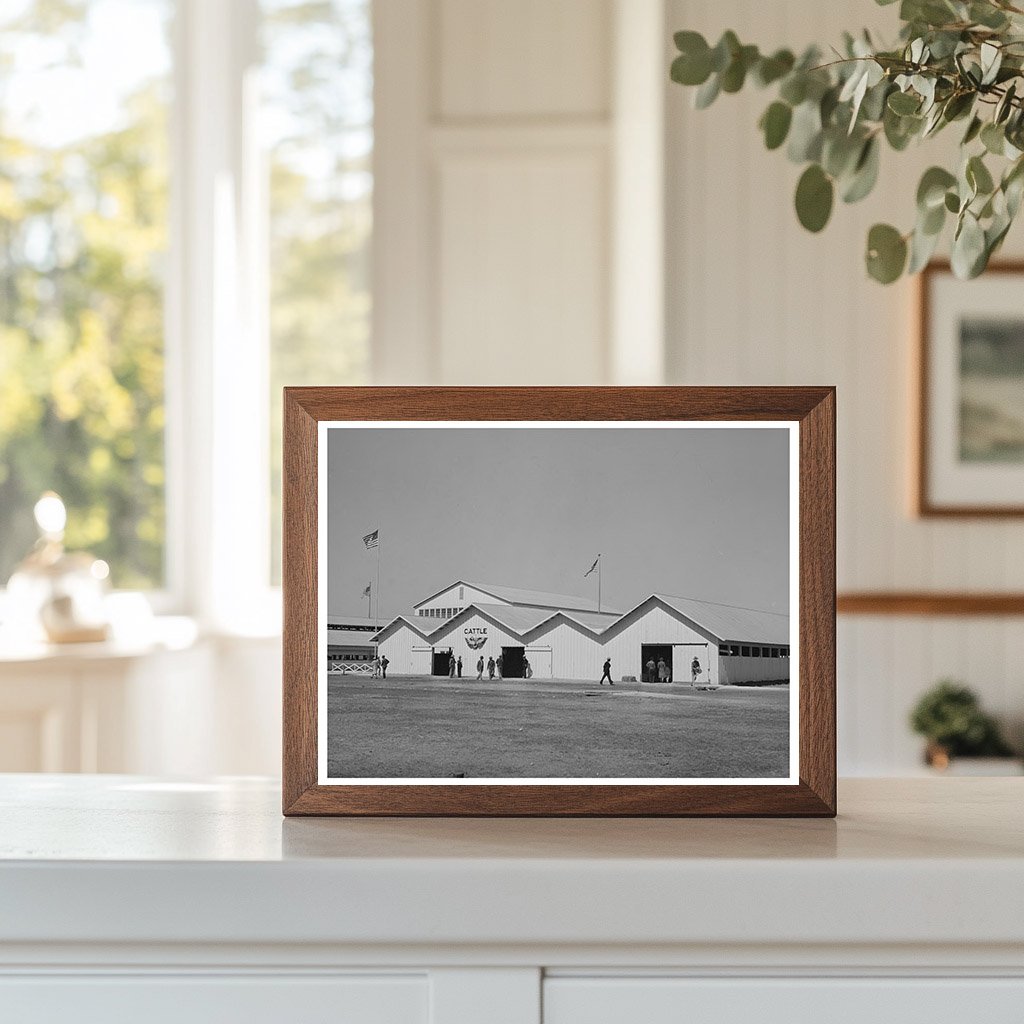 Cattle Barns at San Angelo Fat Stock Show March 1940