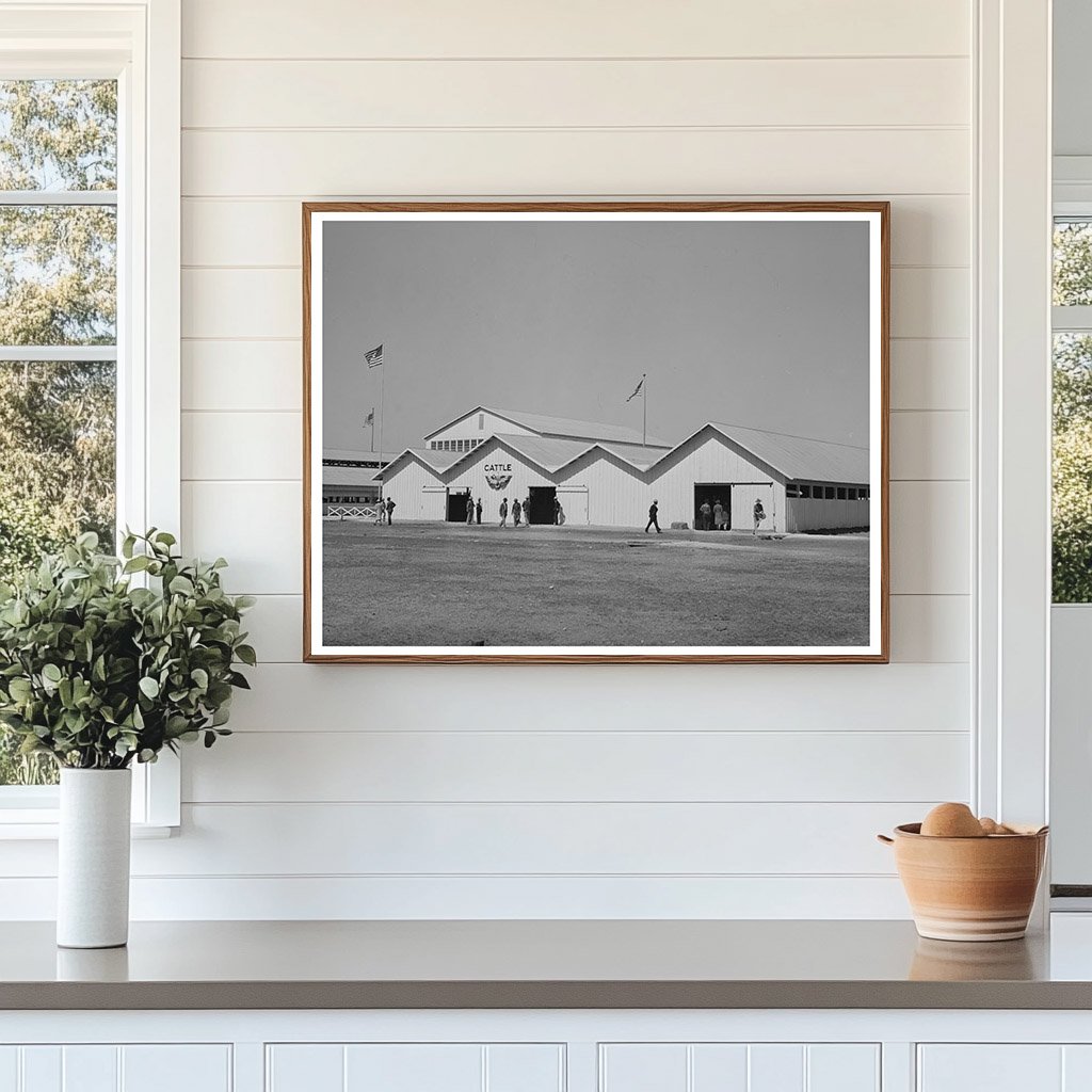 Cattle Barns at San Angelo Fat Stock Show March 1940