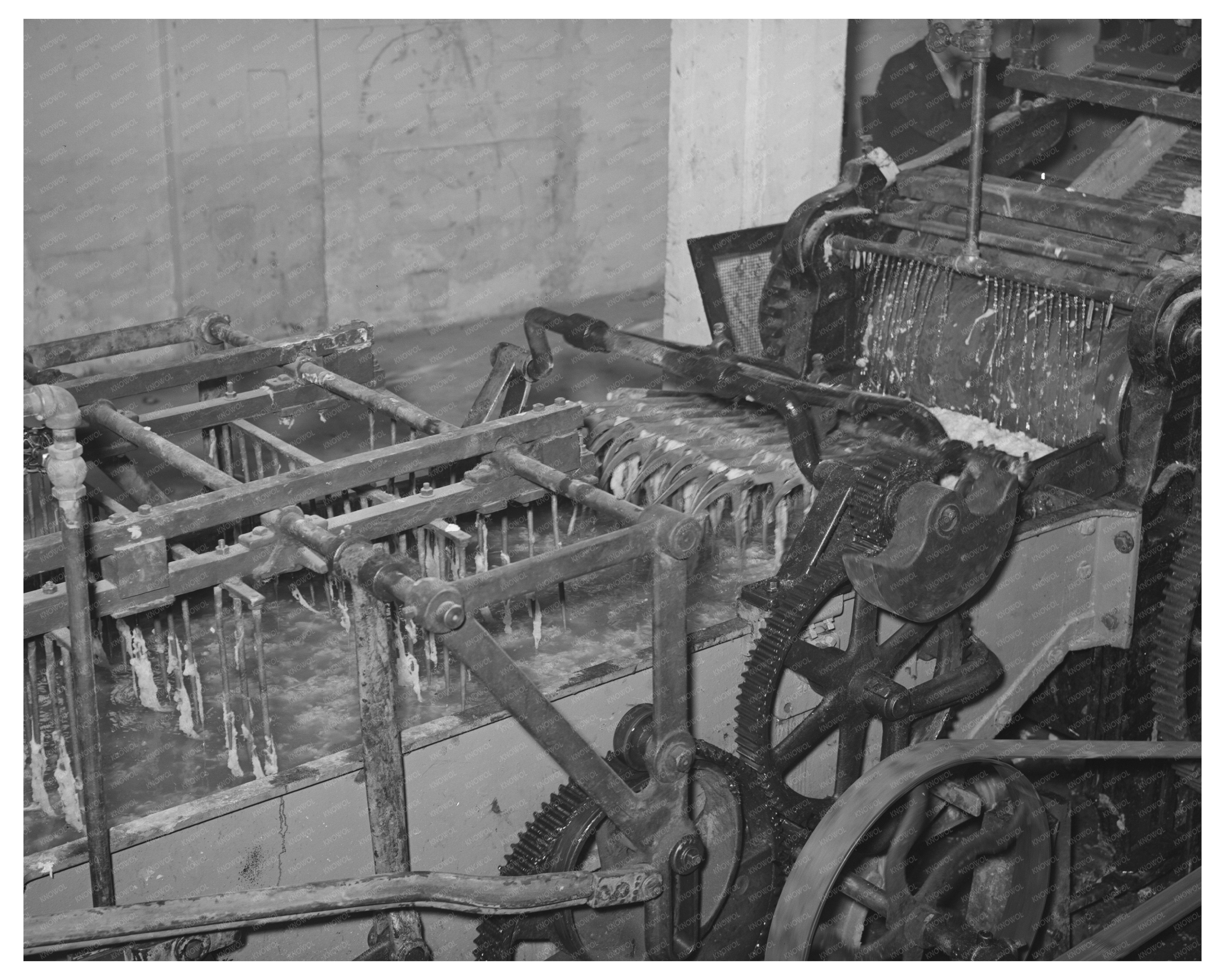 Wool Scouring Machine in Operation San Marcos Texas 1940