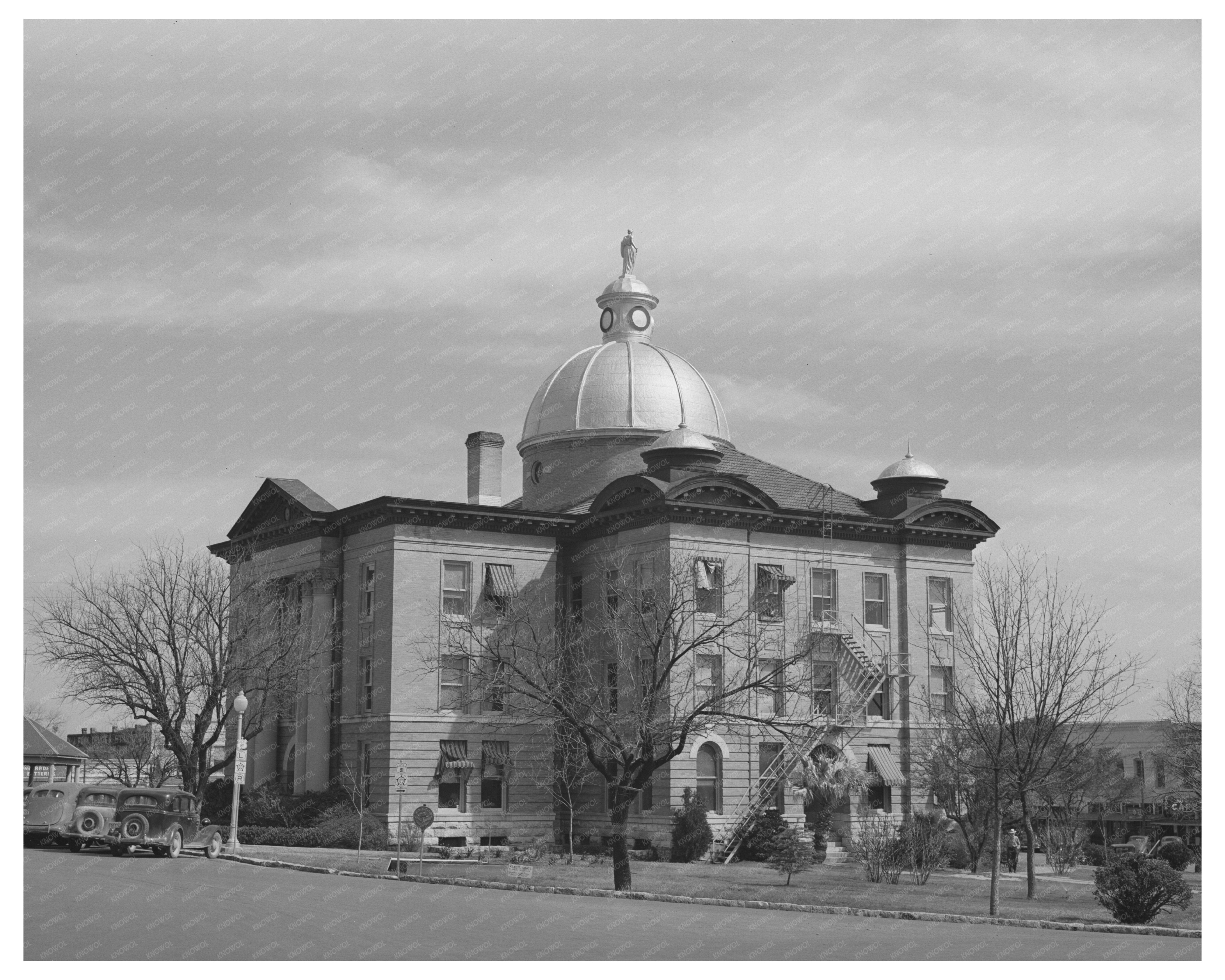San Marcos Courthouse Hays County Texas March 1940 Photo