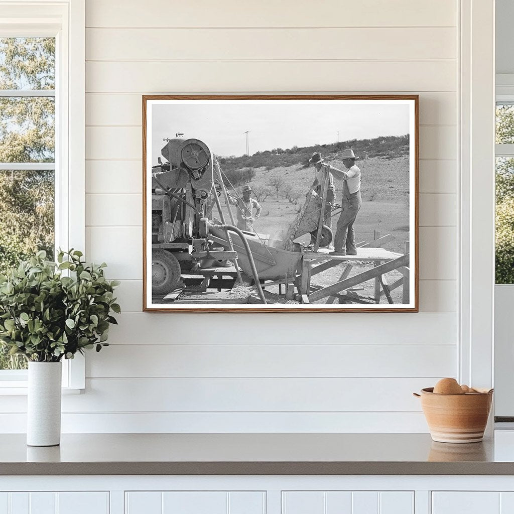 Road Workers Pouring Gravel in Texas March 1940