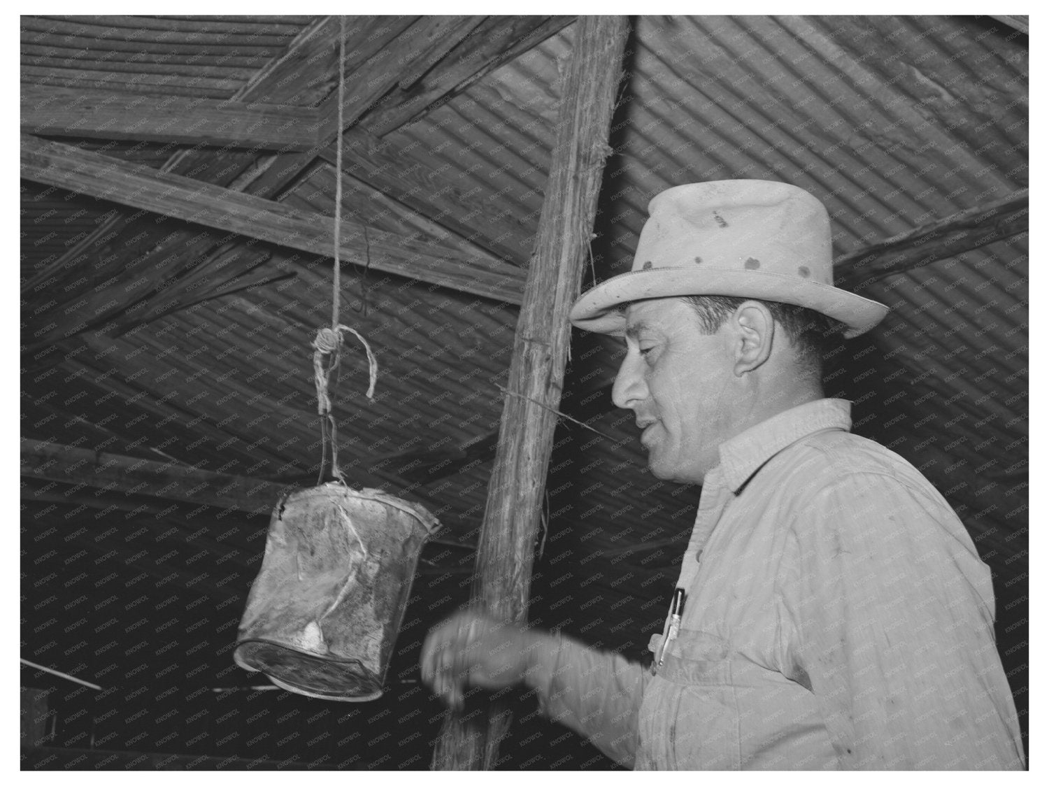 Mexican Shearer Tracking Work in Kimble County Texas 1940