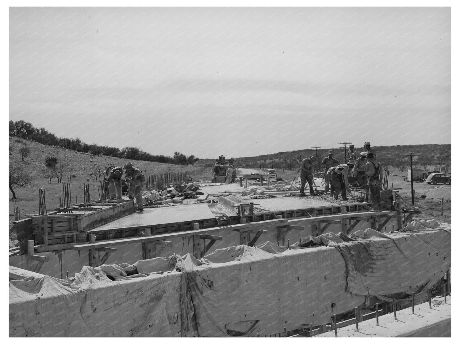 Menard County Texas Bridge Construction March 1940