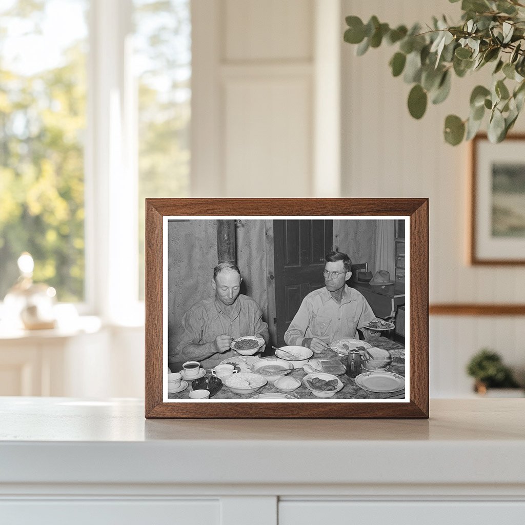 Texas Home Dinner Scene March 1940 Goat Shearing Kidding