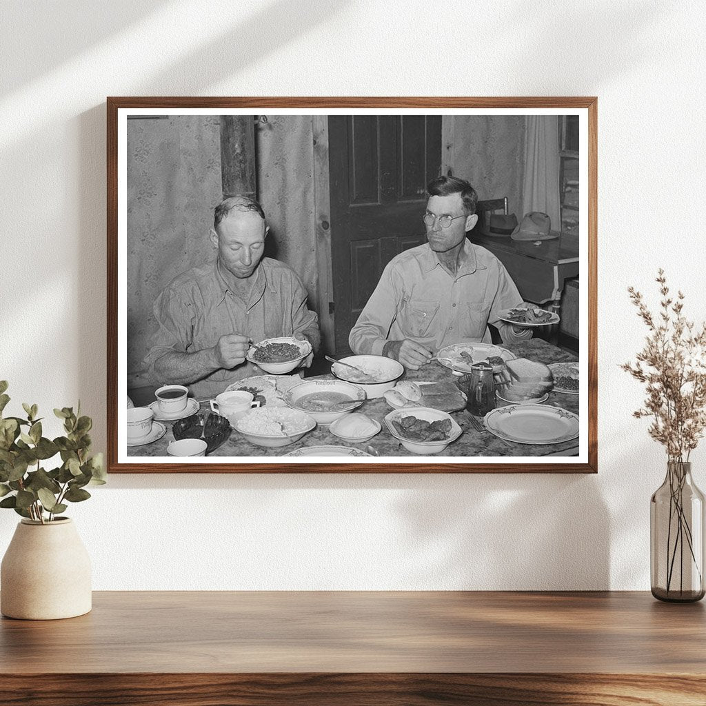 Texas Home Dinner Scene March 1940 Goat Shearing Kidding