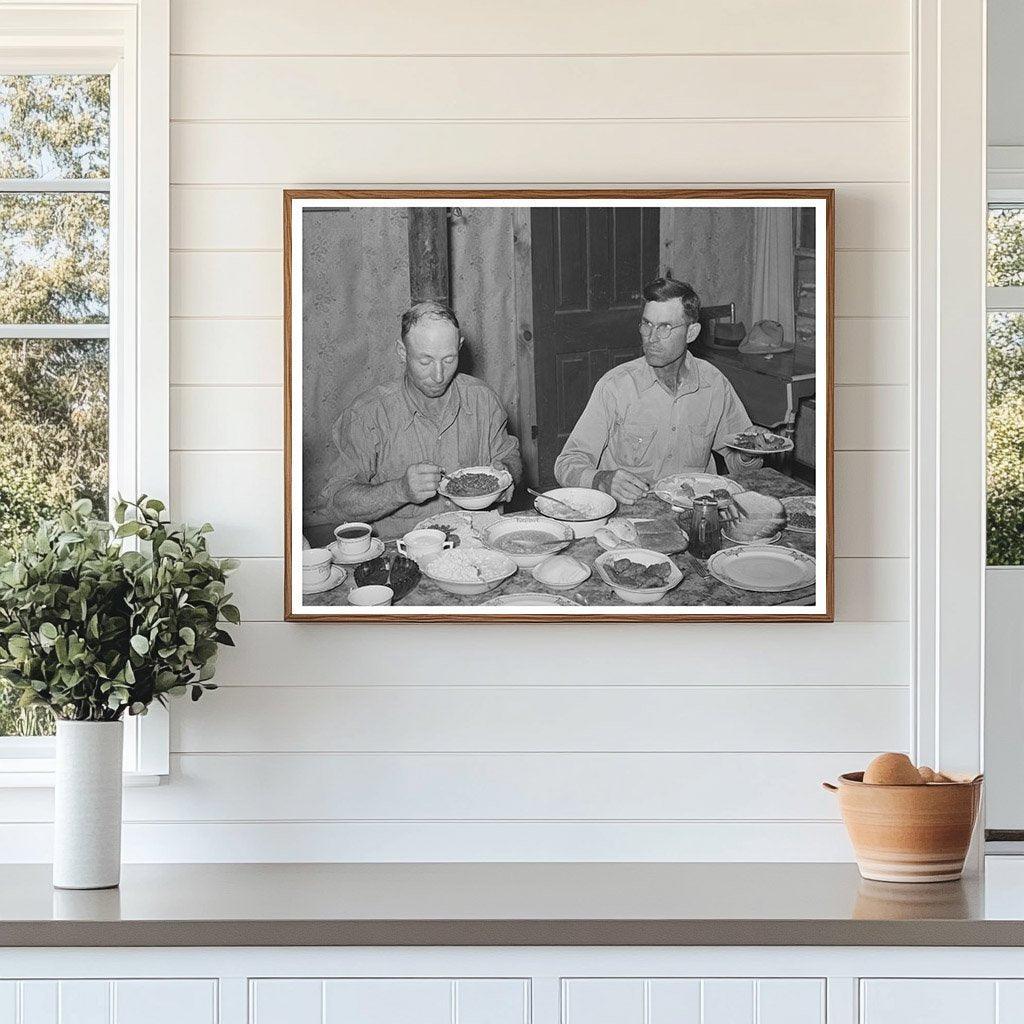 Texas Home Dinner Scene March 1940 Goat Shearing Kidding