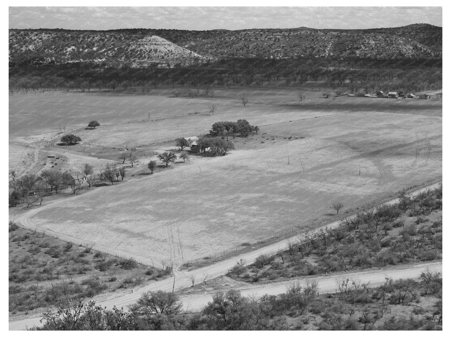 Vintage Farmhouse in Kimble County Texas March 1940