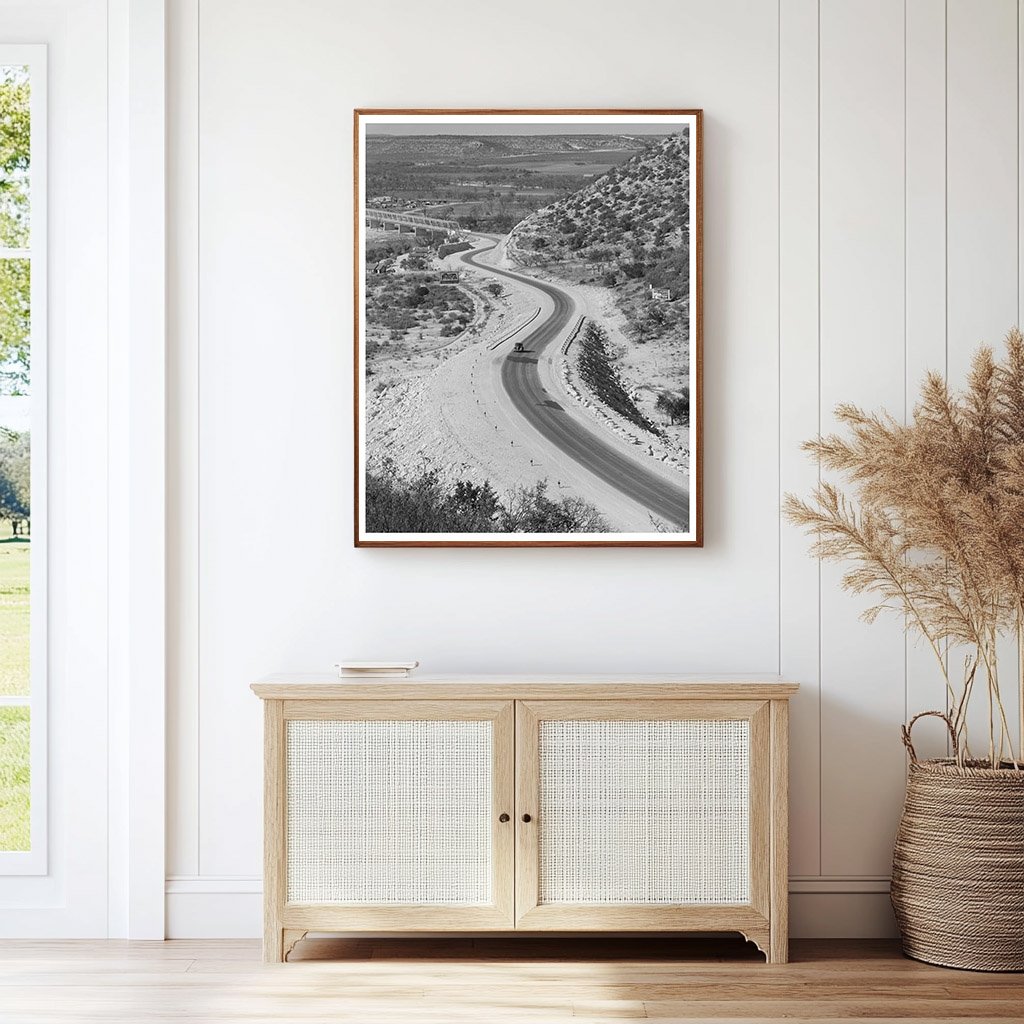 Highway to Junction Texas March 1940 Vintage Photograph