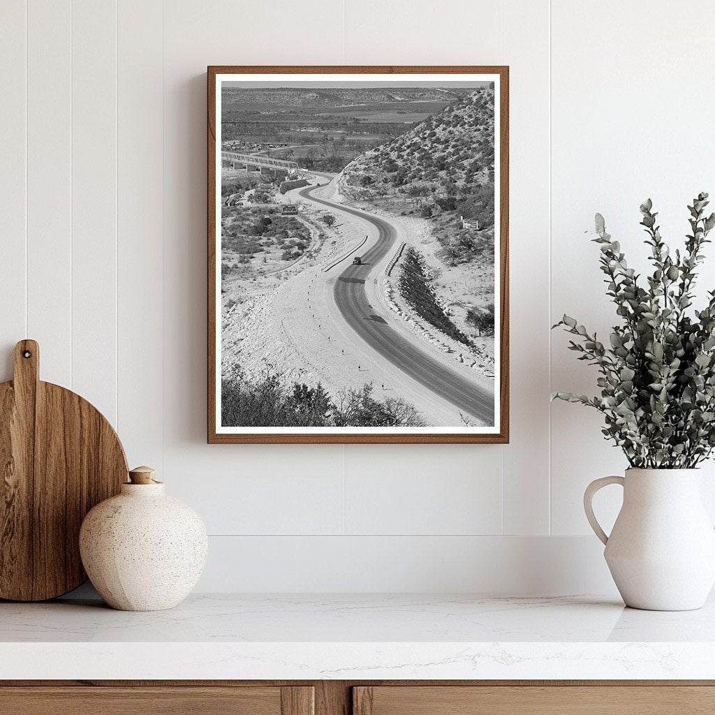 Highway into Junction Texas March 1940 Image
