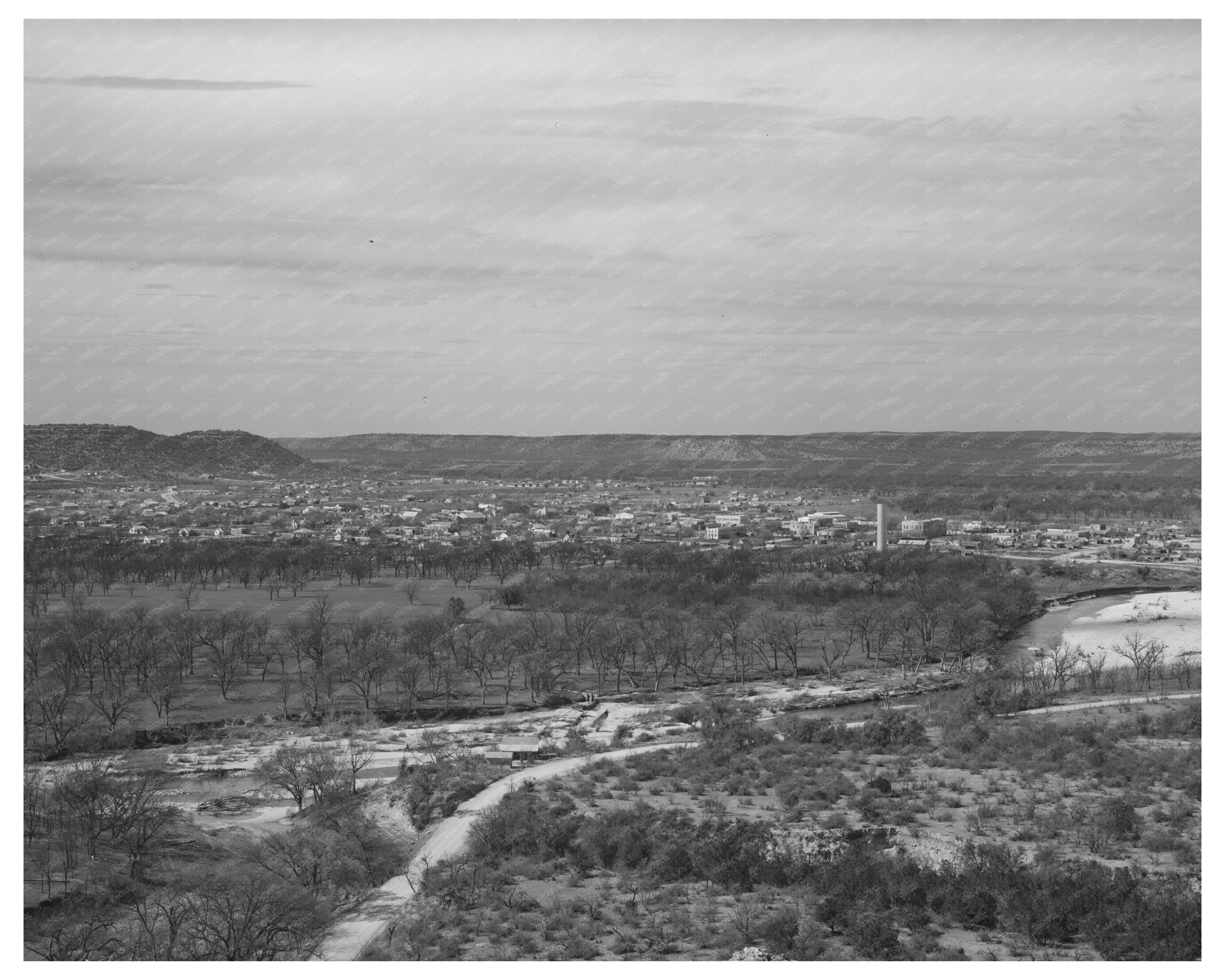 Junction Texas Rural Landscape March 1940