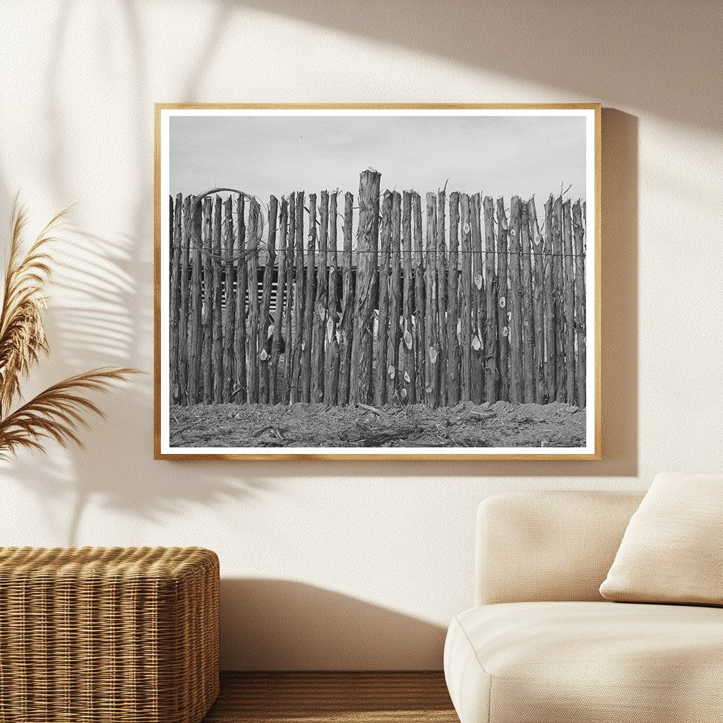 Cedar Post Fence in Kimble County Texas March 1940