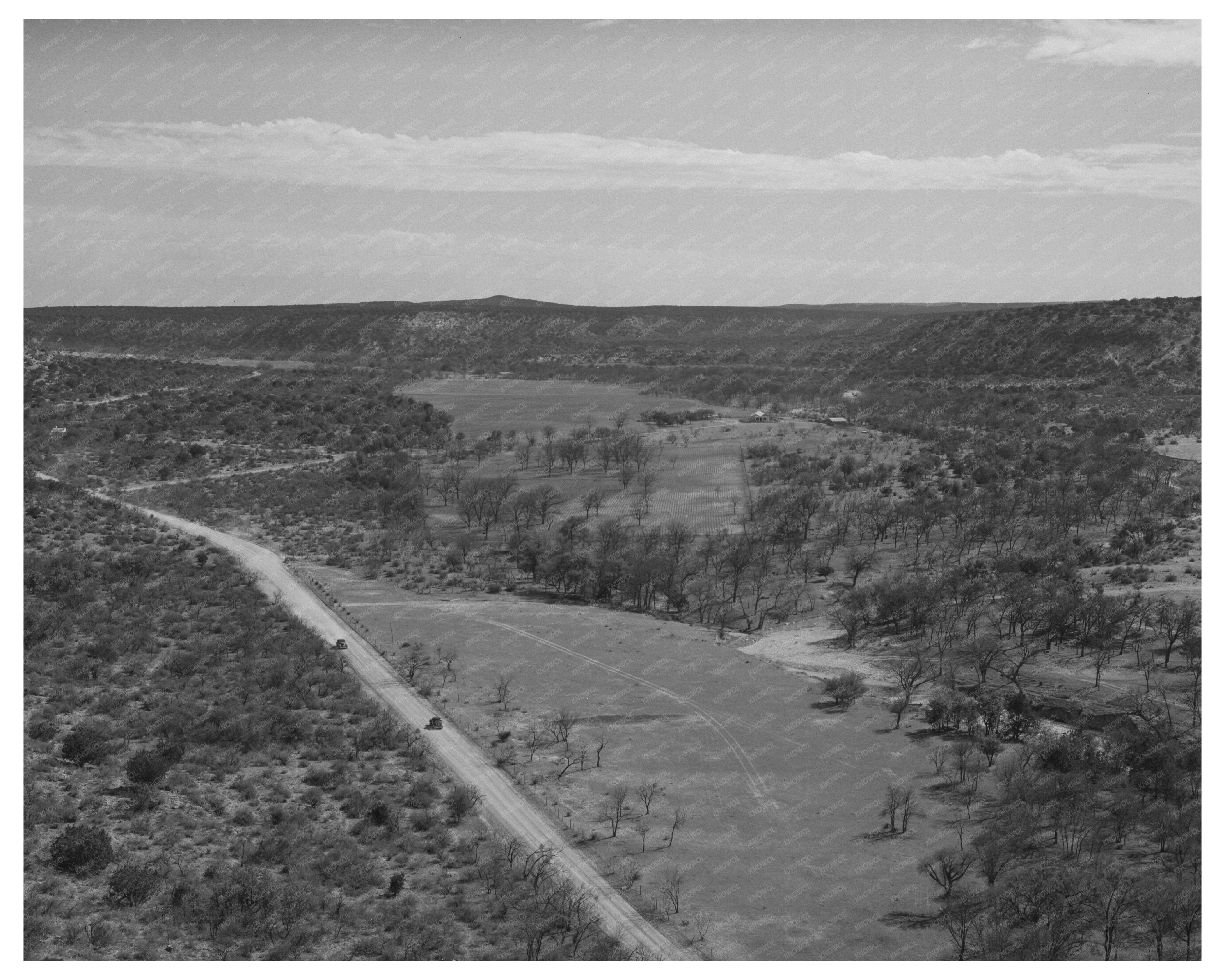 Kimble County Texas Countryside March 1940 Photo