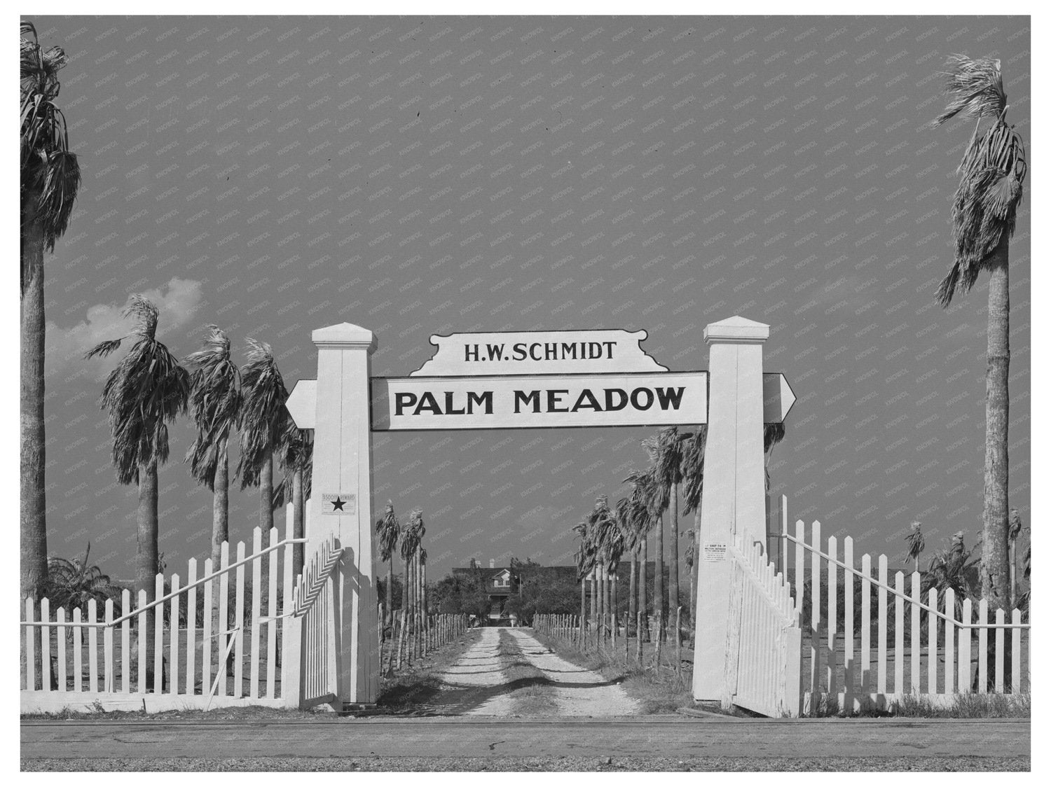 Farm Entrance in San Patricio County Texas 1940