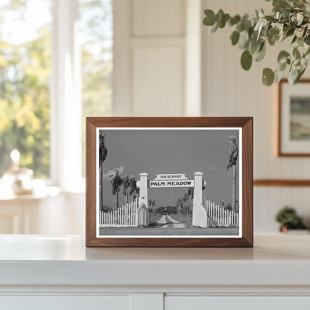 Farm Entrance in San Patricio County Texas 1940