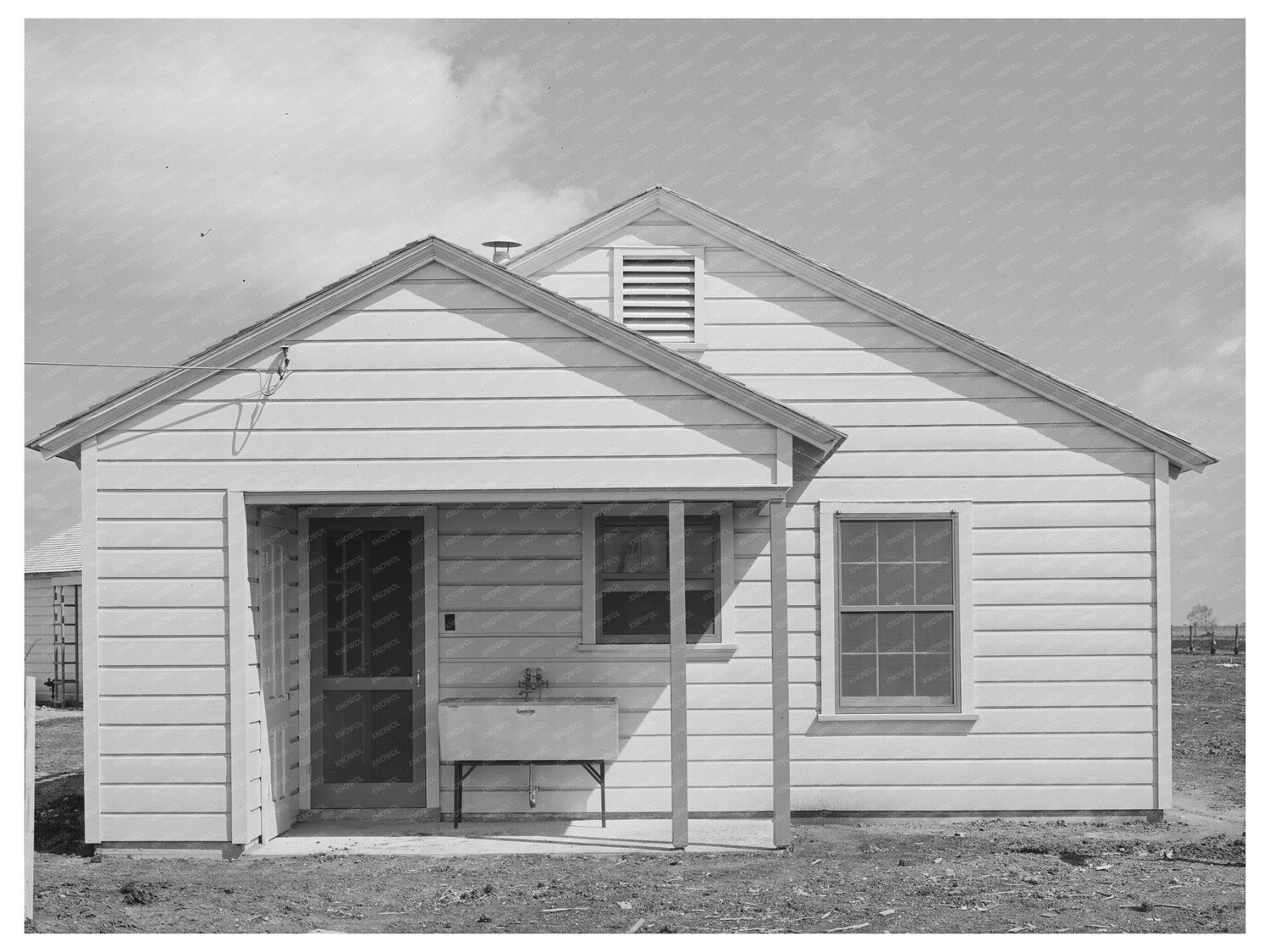 1940 Vintage House Detail for Migratory Labor Camp Texas