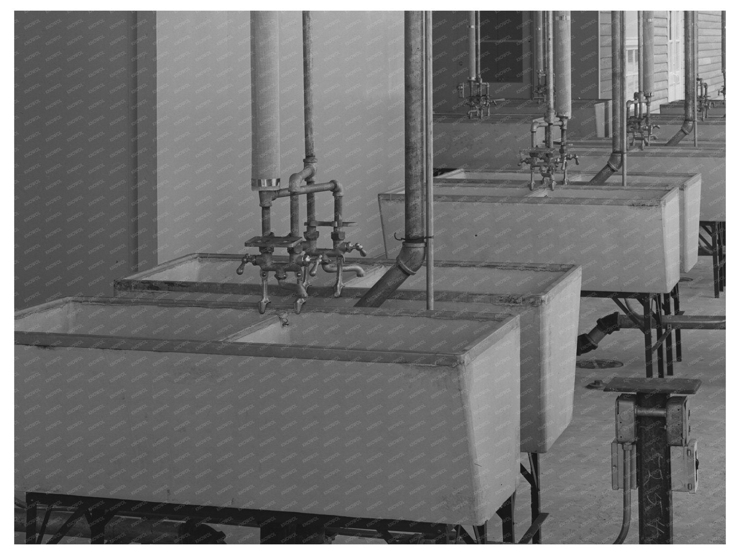 Laundry Tubs at Sinton Texas Labor Camp March 1940