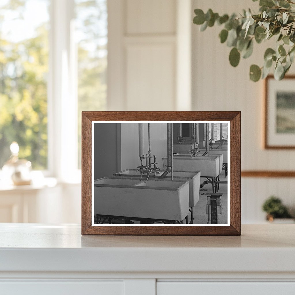 Laundry Tubs at Sinton Texas Labor Camp March 1940