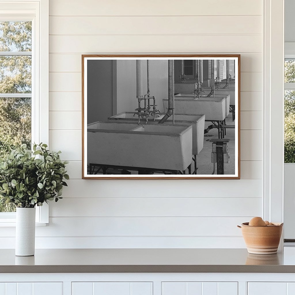 Laundry Tubs at Sinton Texas Labor Camp March 1940