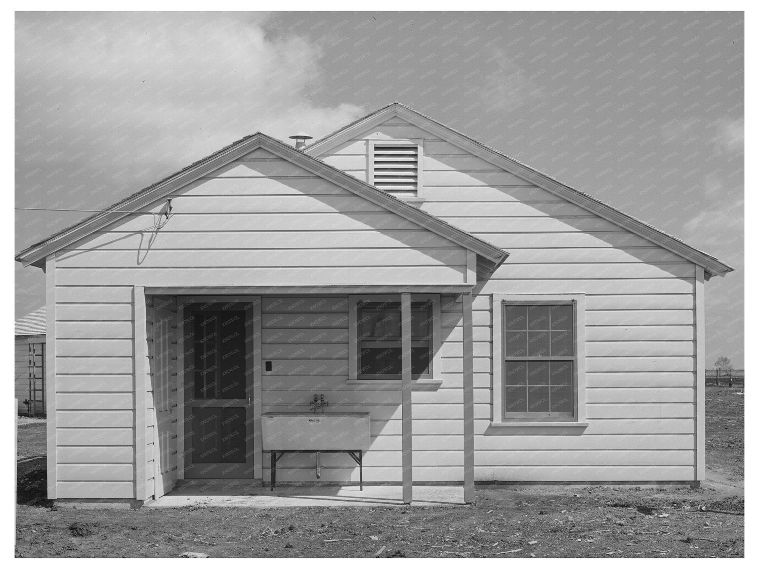 1940 Detail of Migrant Labor Camp House in Robstown Texas