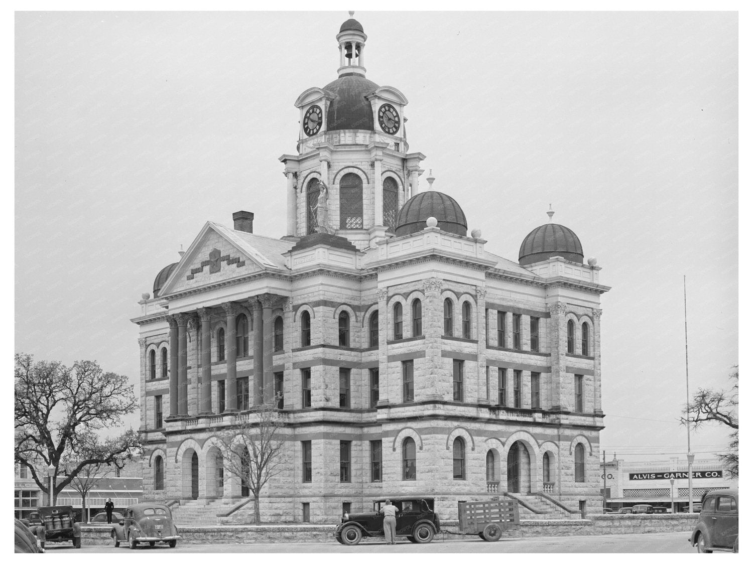 Gatesville Texas Courthouse March 1940 Historical Photo