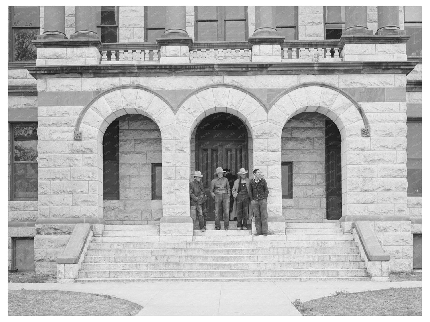 Gatesville Texas Courthouse March 1940 Vintage Photo
