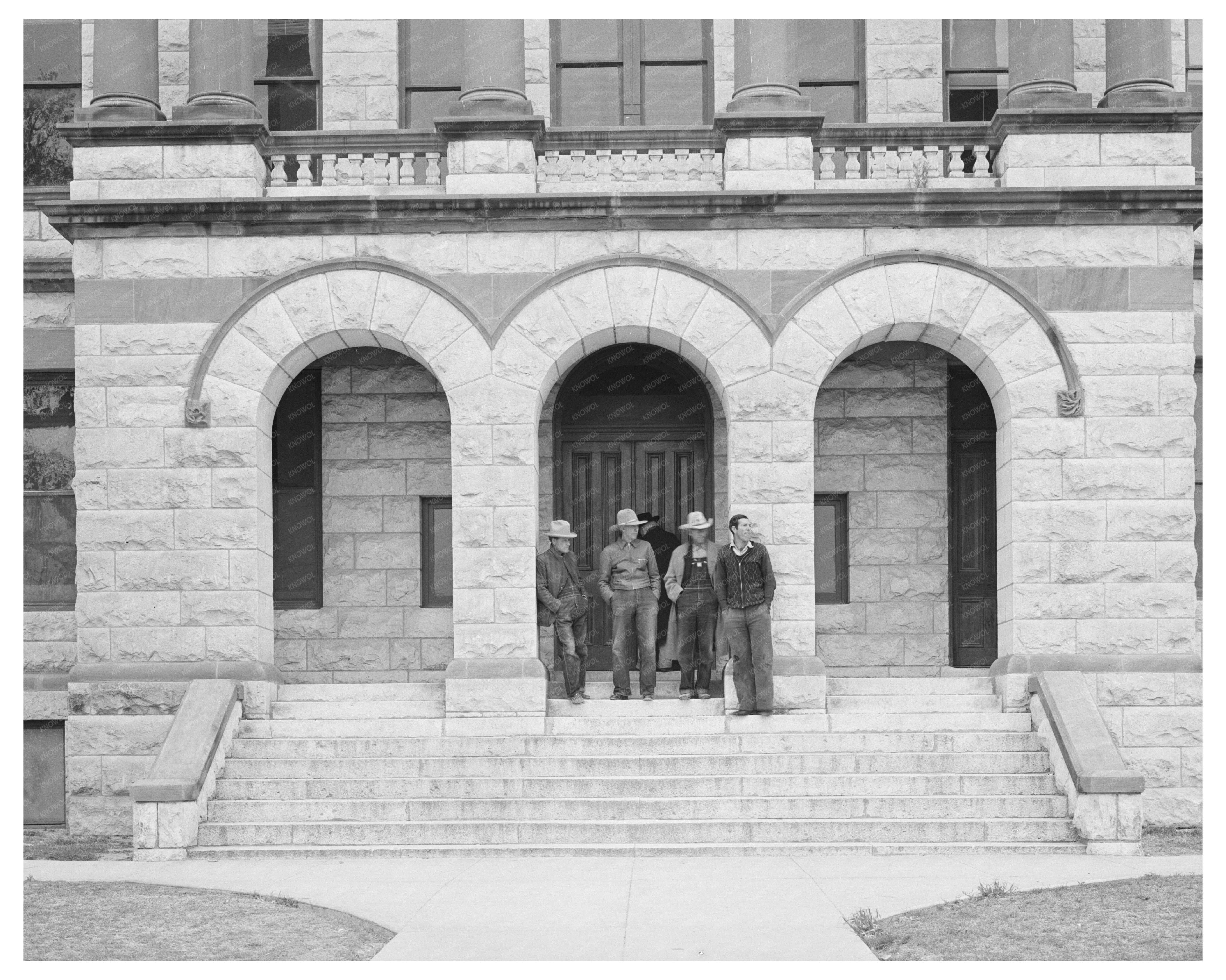 Gatesville Texas Courthouse Entrance March 1940