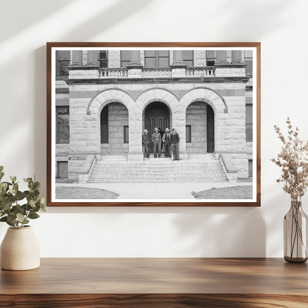 Gatesville Texas Courthouse March 1940 Vintage Photo