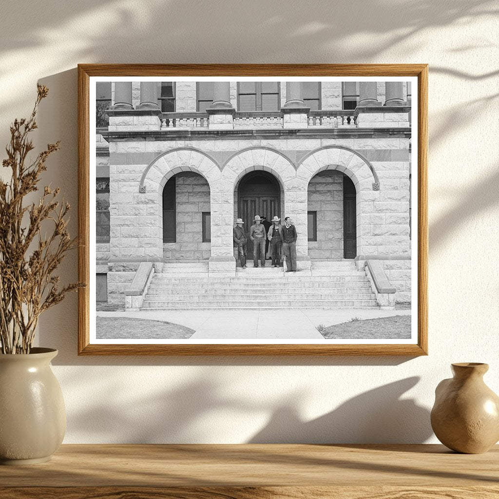Gatesville Texas Courthouse Entrance March 1940