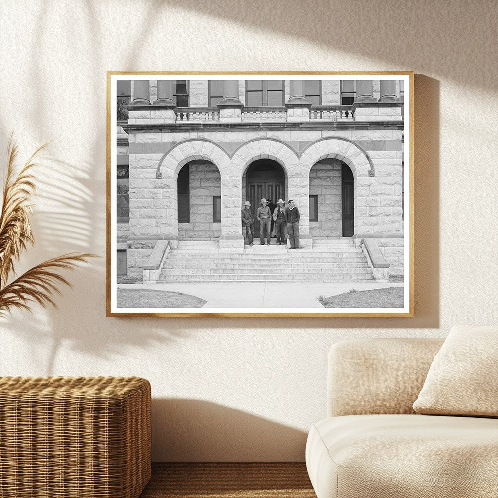 Gatesville Texas Courthouse Entrance March 1940