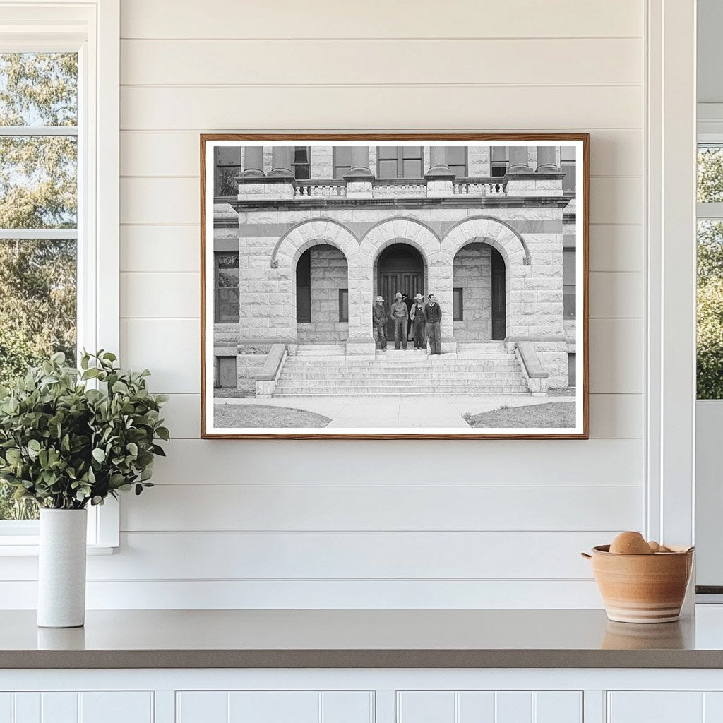 Gatesville Texas Courthouse March 1940 Vintage Photo