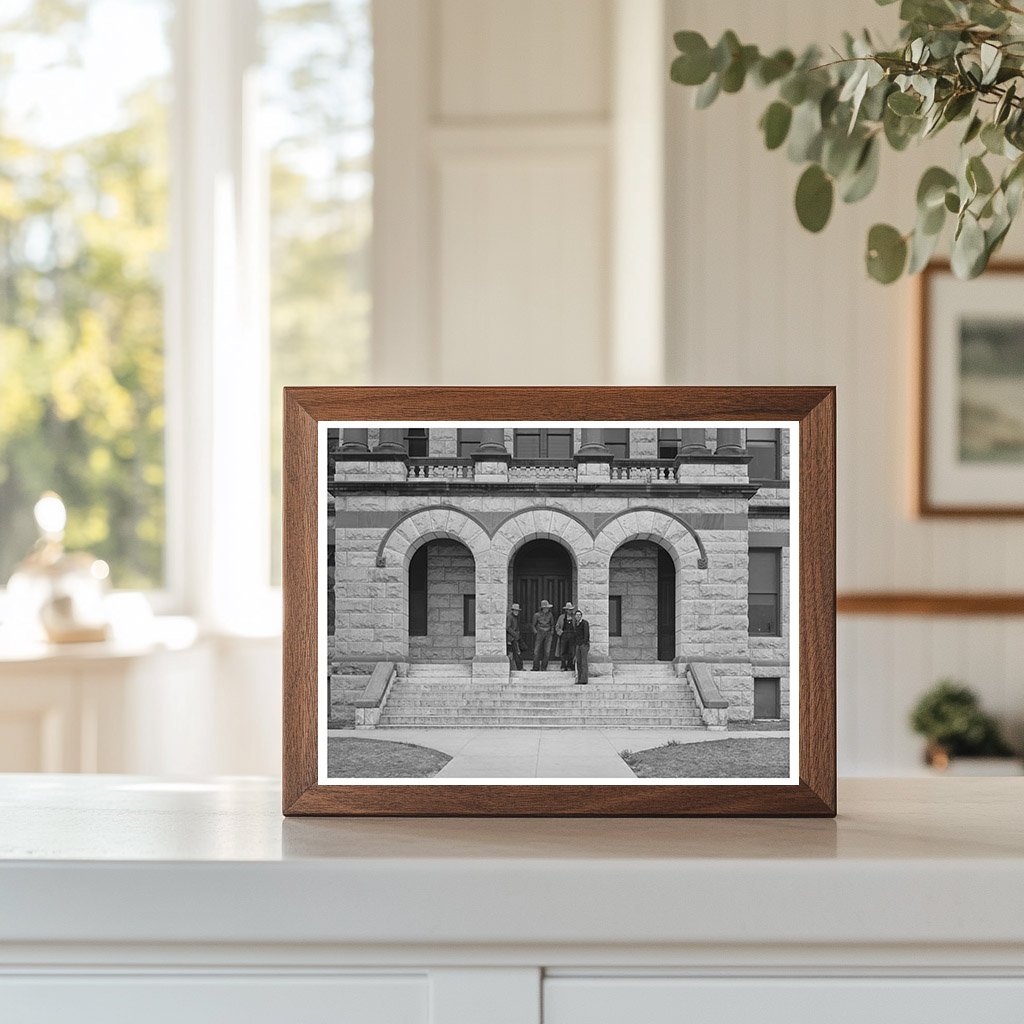 Gatesville Texas Courthouse Entrance March 1940 Photo