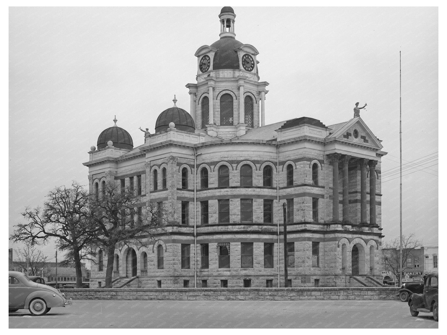 Gatesville Texas Courthouse March 1940 Vintage Image