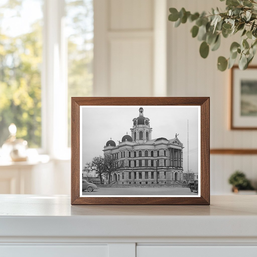 Gatesville Texas Courthouse March 1940 Vintage Image