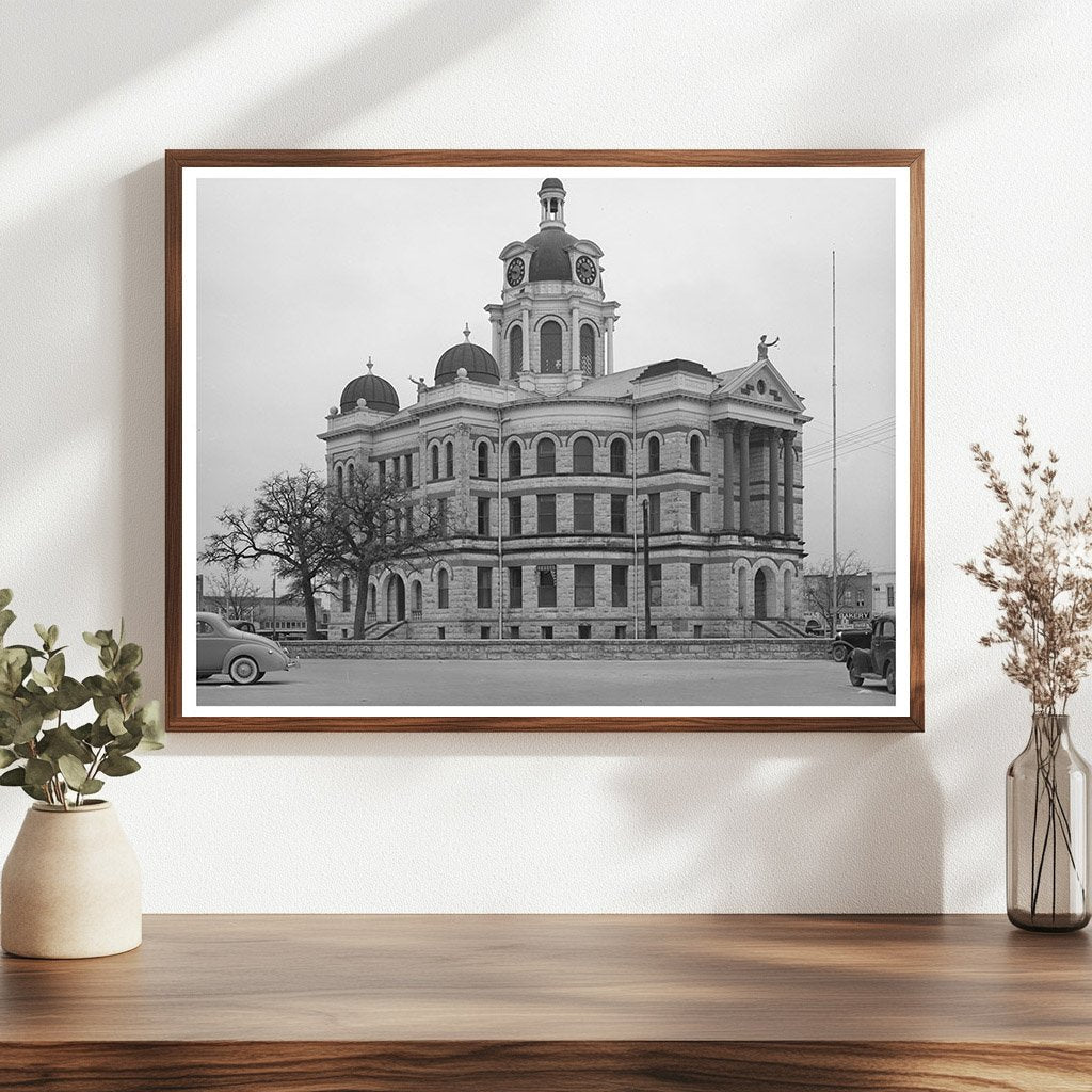 Gatesville Texas Courthouse March 1940 Vintage Image