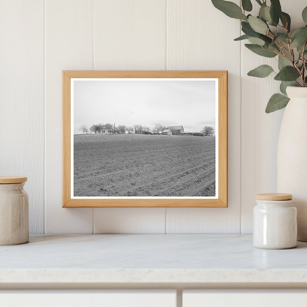 Plowed Land and Farmstead in Williamson County Texas 1940