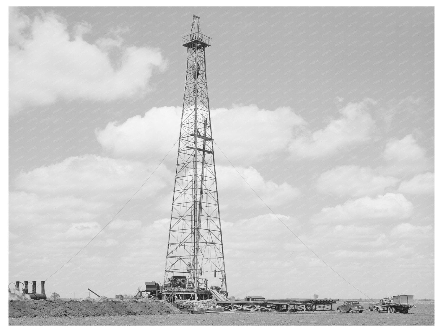 Oil Well Drilling in San Patricio County Texas 1940