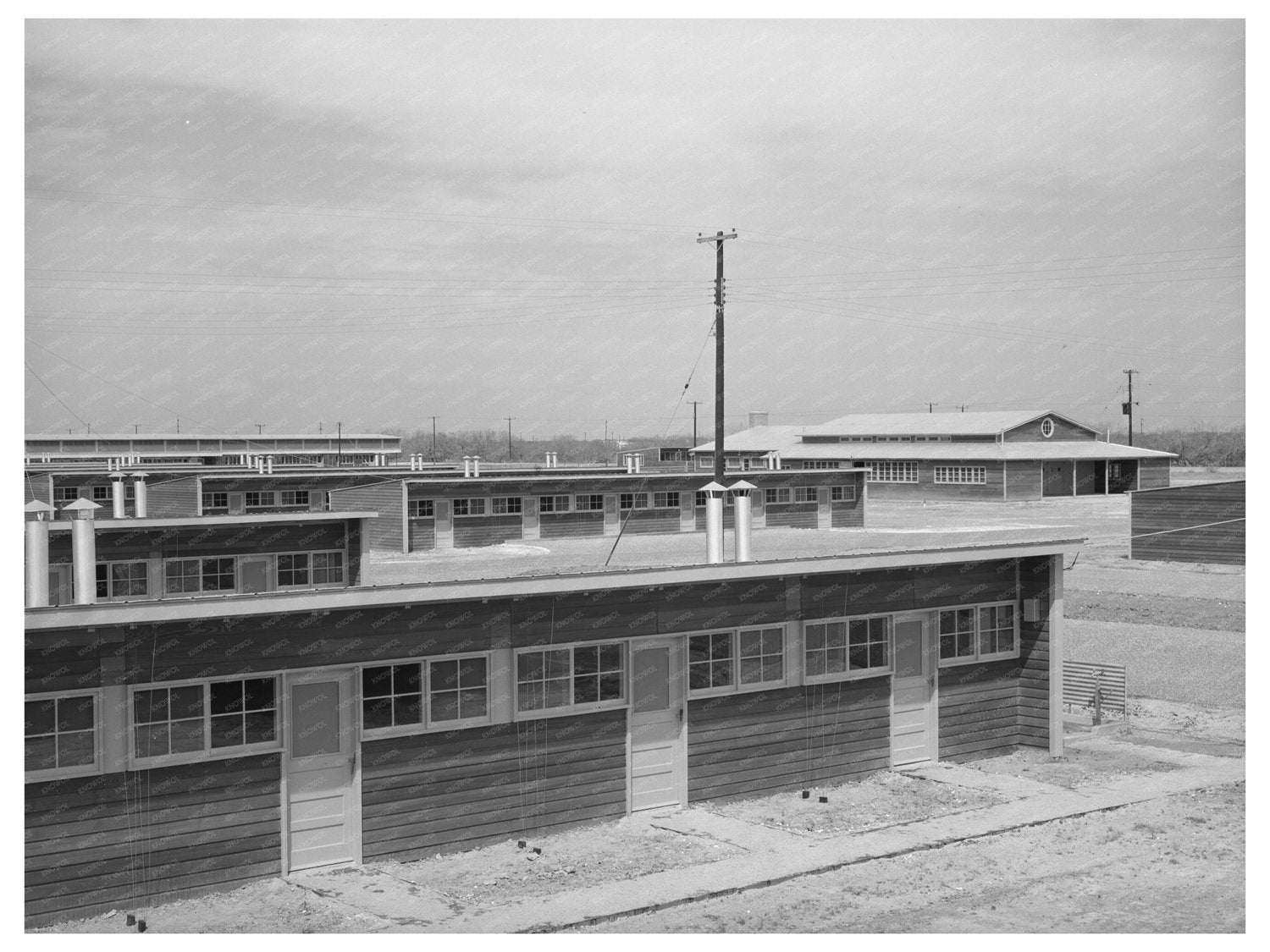 Migratory Workers Row Shelters in Sinton Texas 1940