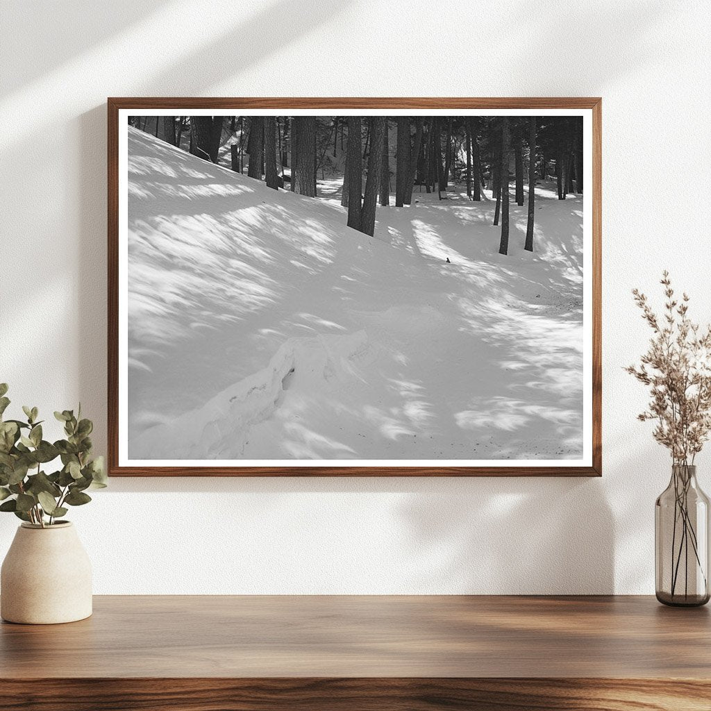 Winter Scene with Solar Eclipse Bernalillo County 1940