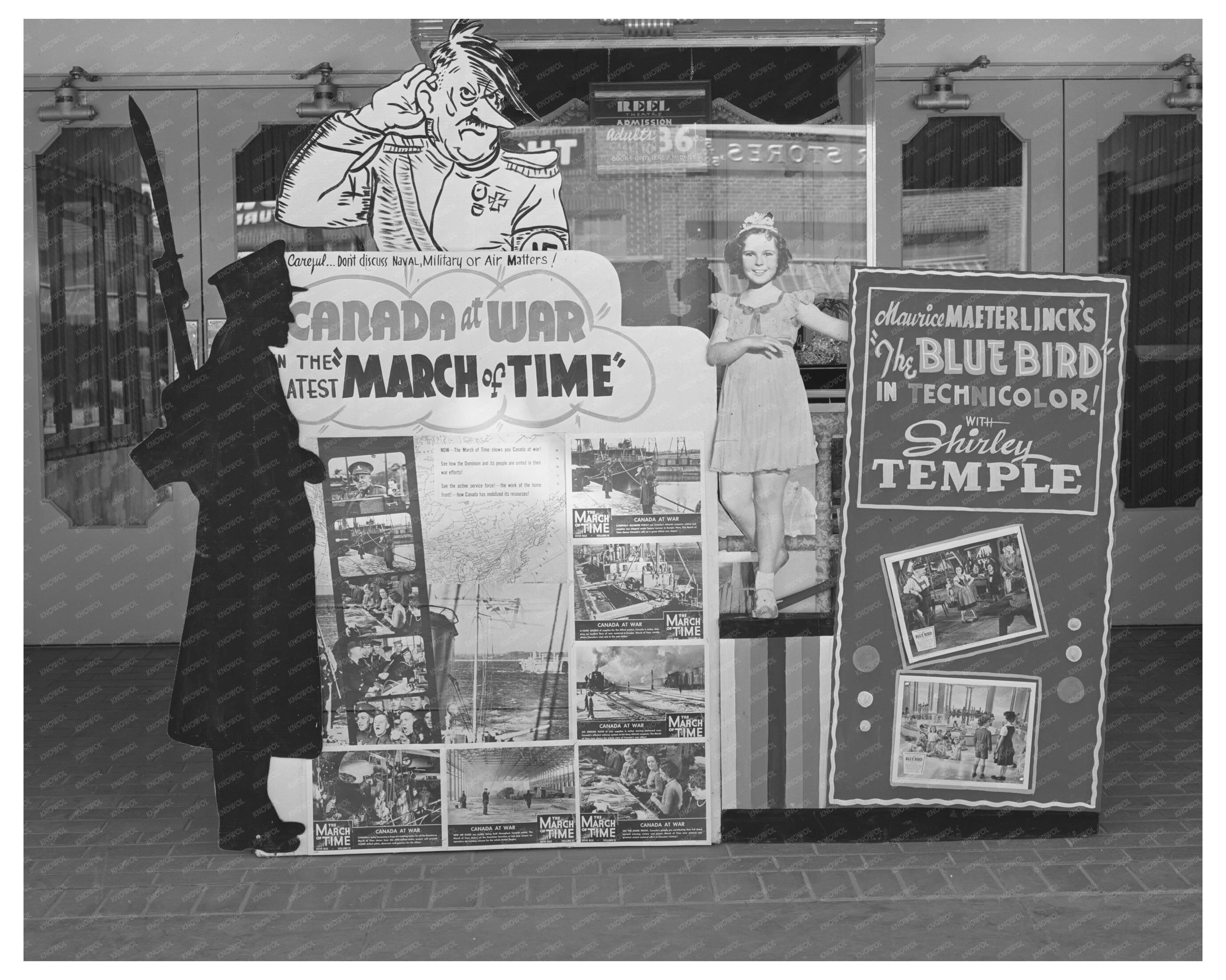 Hobbs New Mexico Theater Signs Vintage Photo March 1940