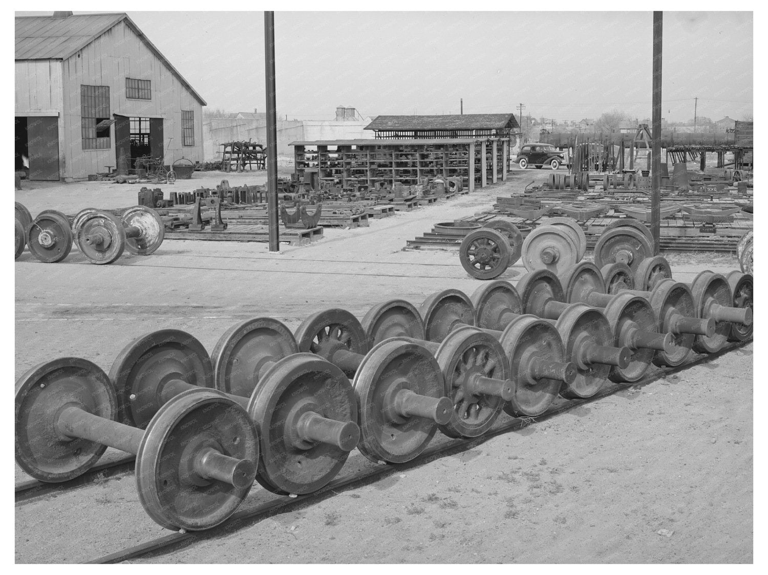 Vintage Car Wheels and Equipment at Big Spring Texas 1940
