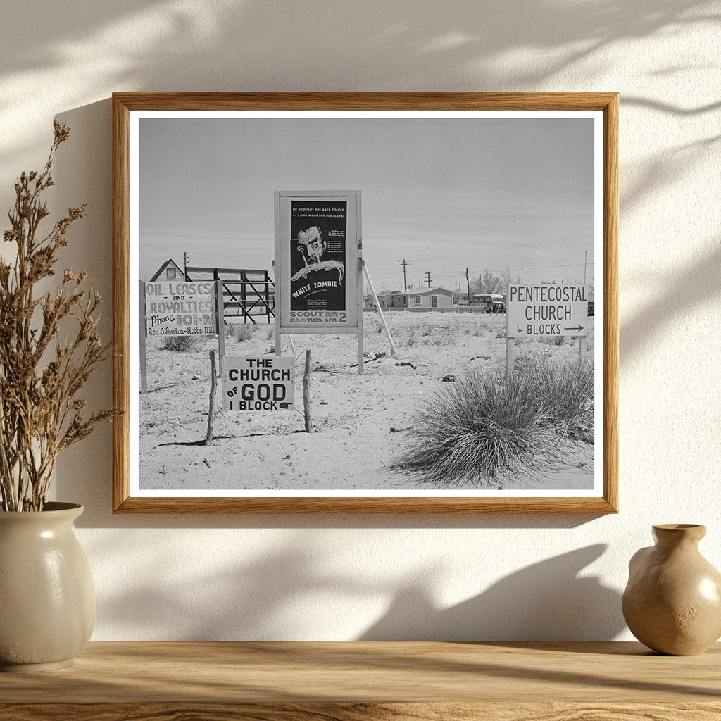 Hobbs New Mexico Oil Industry Signs March 1940
