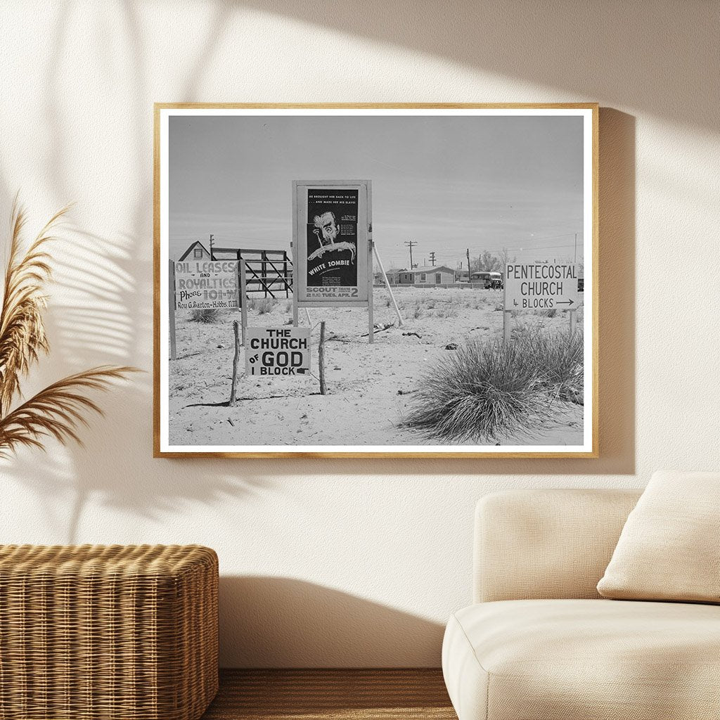 Hobbs New Mexico Oil Industry Signs March 1940