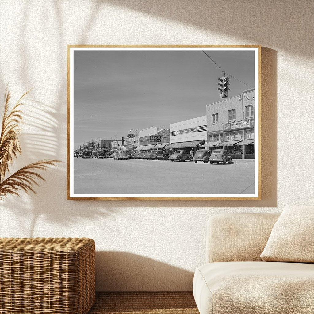 Hobbs New Mexico Main Street Vintage Photo March 1940