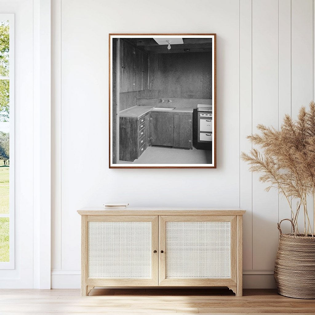 Kitchen of Migrant Labor Camp in Sinton Texas March 1940
