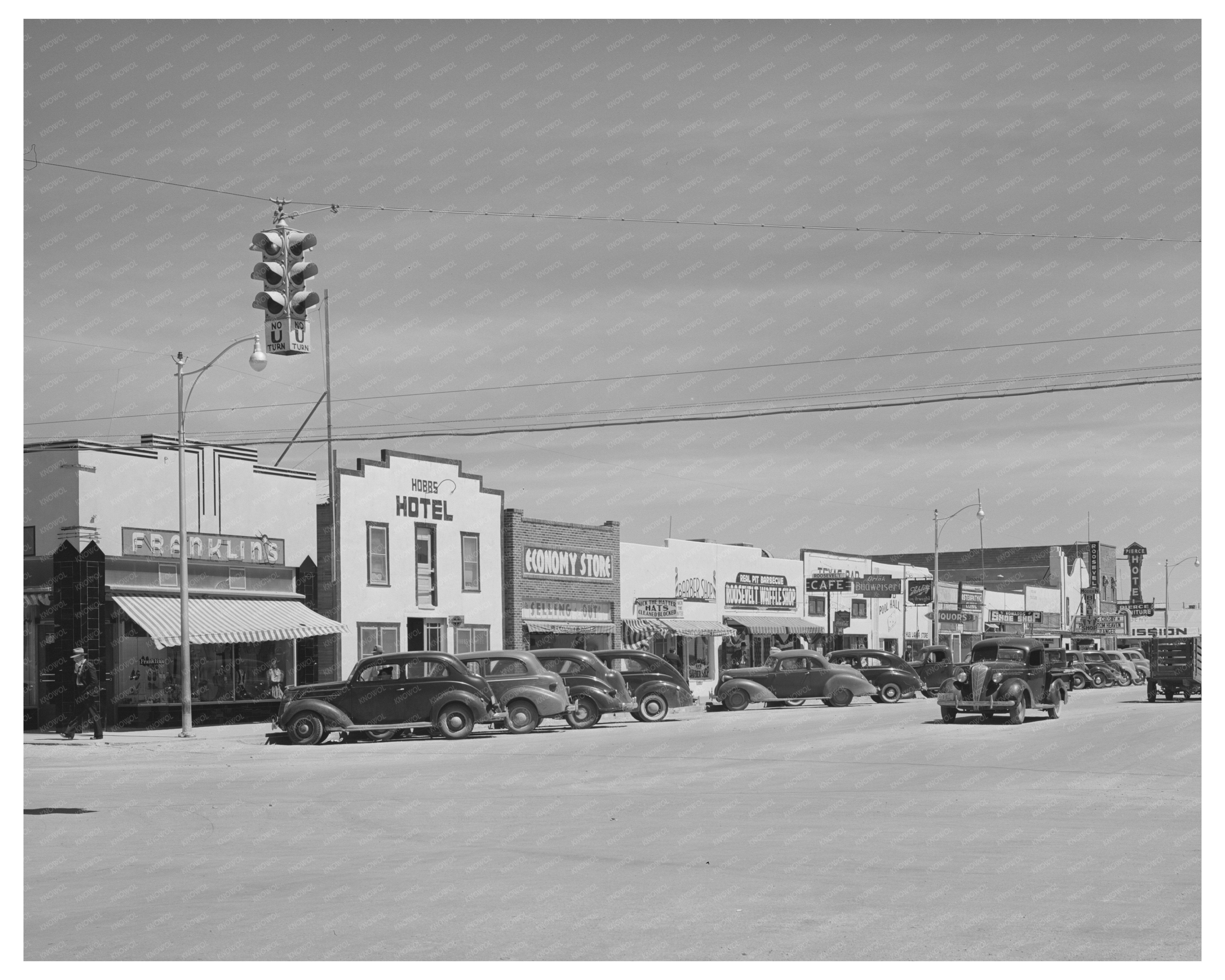 Hobbs New Mexico Main Street March 1940 Oil Boom Town