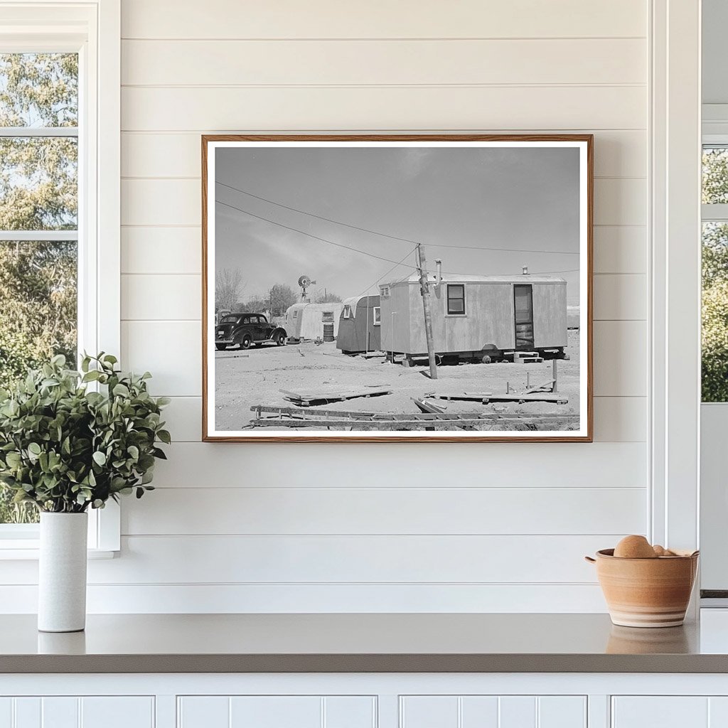 Trailer Homes of Oil Field Workers Hobbs New Mexico 1940