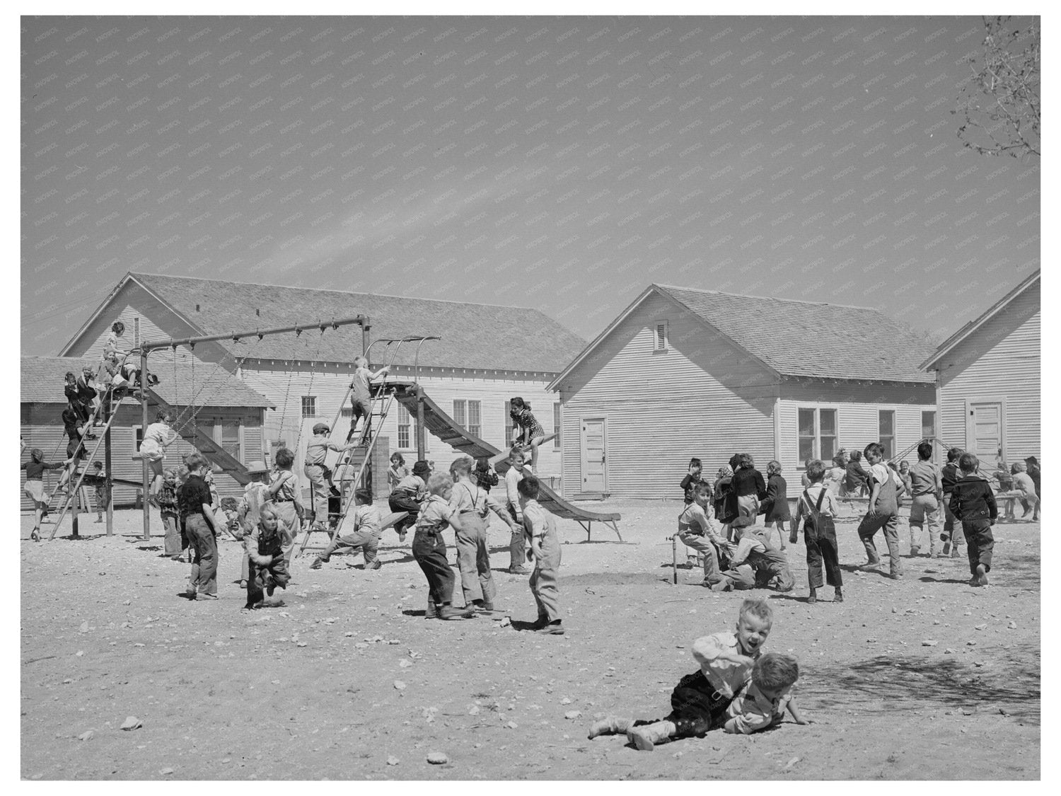 Recess Time at Hobbs Grade School March 1940